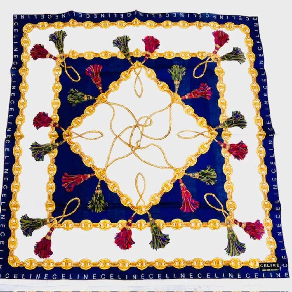 #62) New with sticker - Great Gift Celine Paris luxury  high quality  Mini Scarf